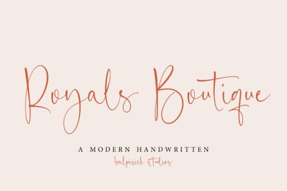 Royals Boutique – A Modern Handwritten Font Worth Exploring